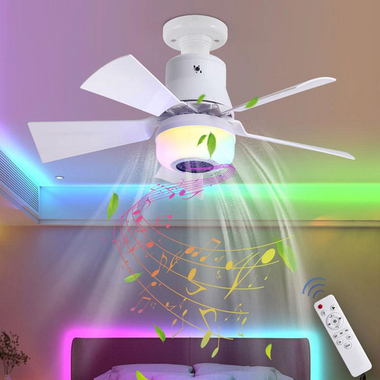 💡 LIMITIERTES ANGEBOT 50% RABATT! ✨ Deckenventilator mit Licht & Bluetooth – RGB, Lautsprecher, 3 Stufen 🌀