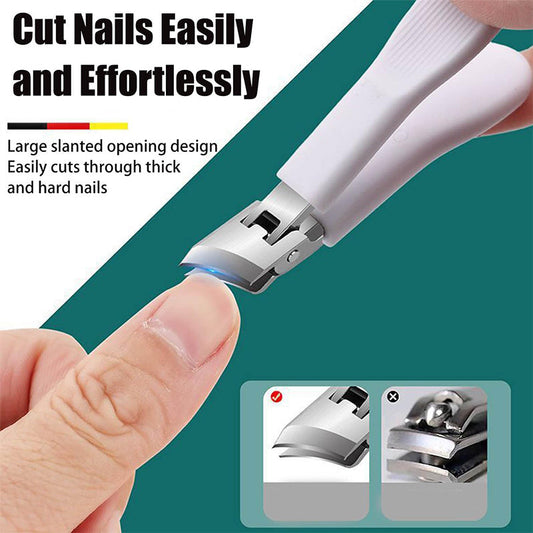 Großer Edelstahl-Nagelknipser ✂️ Schrägschnitt & Anti-Spritz für Präzises Schneiden