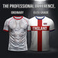 ⚽ England Fussball T-Shirt ✨ Oversize Relaxed Fit Kurzarmshirt mit großem Print | Lässiges Sport Freizeitshirt für Fans