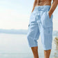 👖 Herren Leinen-Mischung Cargo Caprihosen – luftig, bequem & vielseitig – perfekt für Freizeit, Reisen & Alltag