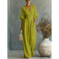 🌍 Damen V-Ausschnitt Hochtaillierter Weitbein-Jumpsuit