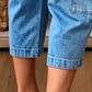 ⏳ Letzter Tag: 50 % Rabatt🔥 Damen 3/4 Cargo Jeans ✨ Lässige elastische verkürzte Jeans für Alltag & Freizeit