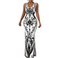 👗 50% Rabatt: Damen Maxikleid mit Blumenmuster | Premium Stoff & figurbetont für Urlaub & Anlässe ✨