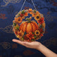 🎁🍂 Herbstlicher Kürbis-Diamantmalerei-Kranz zum Aufhängen – Komplettes DIY-Set