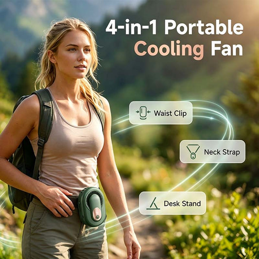 📢 50% RABATT! 💨 4-in-1 Tragbarer Hüftventilator – Leicht, vielseitig & wiederaufladbar – Perfekt für Outdoor, Sport & heiße Tage – Kühle Luft, wo immer du bist ⚡