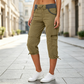 Capri-Cargo-Hose mit hoher Taille für Damen