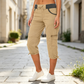 Capri-Cargo-Hose mit hoher Taille für Damen