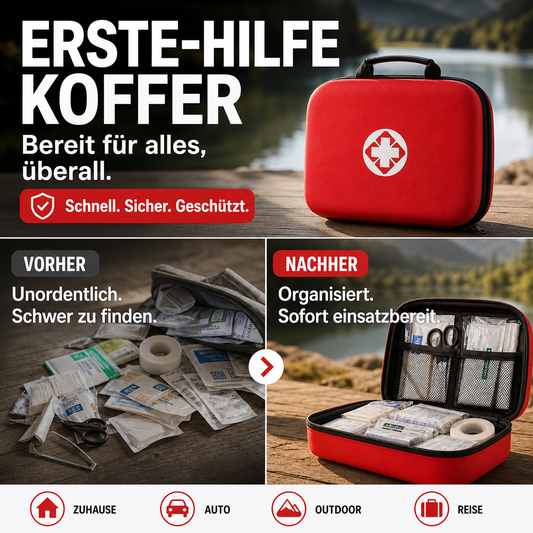 🔥Heißer Sale 50% RABATT🔥 26-teiliges tragbares Erste-Hilfe-Set – für Zuhause, Auto, Reisen & Camping, kompakt 🏥