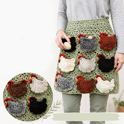 Crochet Chicken Egg Collecting Apron