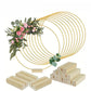 🌸 50% RABATT! ✨ Goldener Deko-Ring – Mit Holzständer & elegant ✨