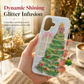 🎄Christmas Tree Art Deco Glitter Casing - Shockproof TPU Cellphone Case with Anti-Slip Grip, Durable All-Around Protection