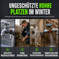 Winter Abdeckung für Außenwasserhähne zum Frostschutz – isolierte Wasserhahnabdeckung mit abgeschrägter Kante und leuchtgrünem Reflexionsstreifen