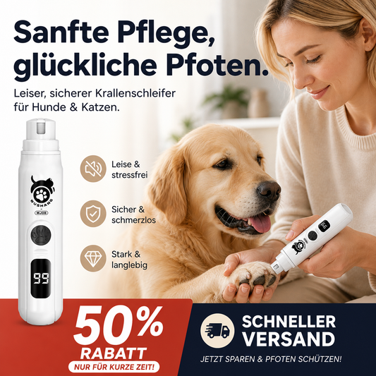 🔥🎁 2+1 GRATIS!!🥳 💞 50K+ VERKAUFT! ⚡🐾Elektrische Krallenfeile für Hunde und Katzen mit LED-Batteriestandsanzeige, schonendes Nagelschleifen